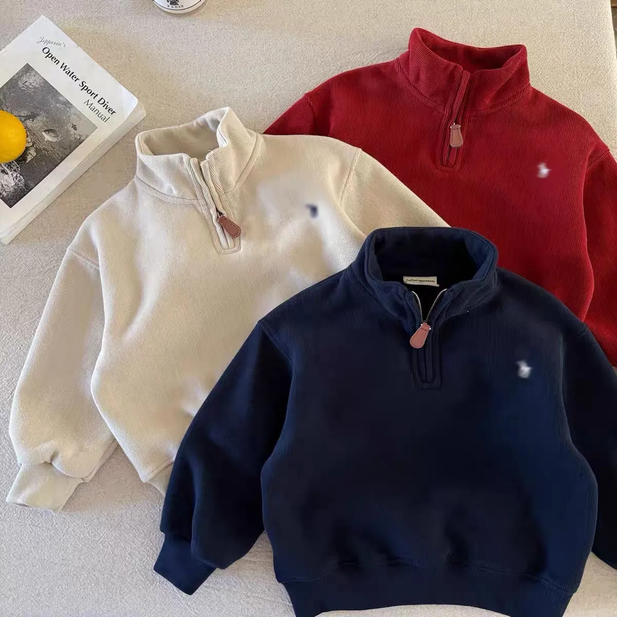 Designer Boys Hoodies   Loose Fit Stand Collar Casual... 