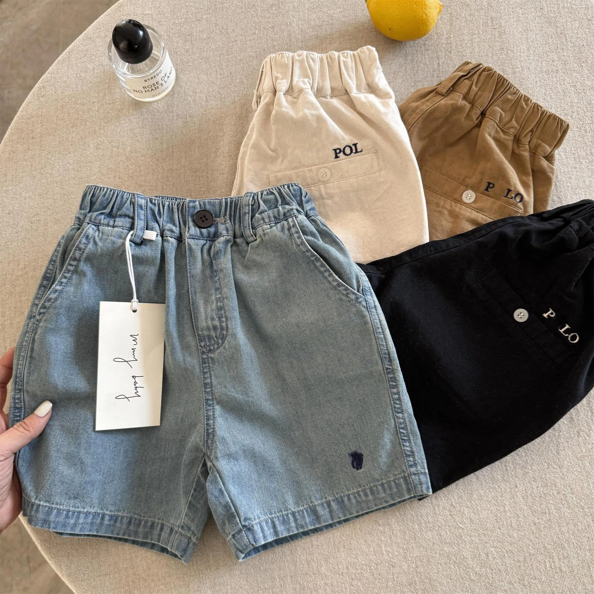 Designer Denim Shorts For Kids   Knee Length Casual... 