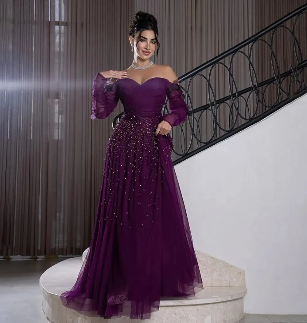 strapless open back dress Purple Long Prom Dress, Ball Gown Purple Graduation Dress, sweet 16 dr –  shopluu main image 0