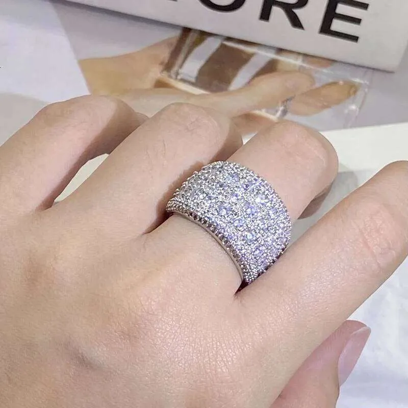 Cubic Zirconia Engagement Ring Silver Plated Copper Wedding Band with ...