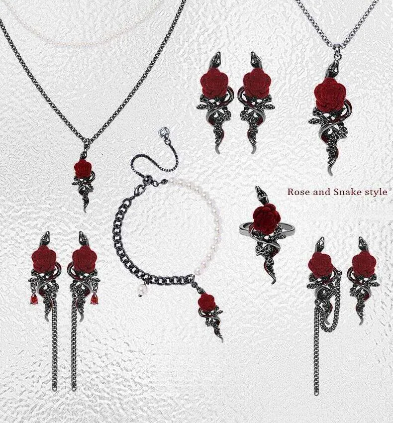 Rose Flower Stud Earrings With Silver Needle For Sweet Cool Girls_voghion.com