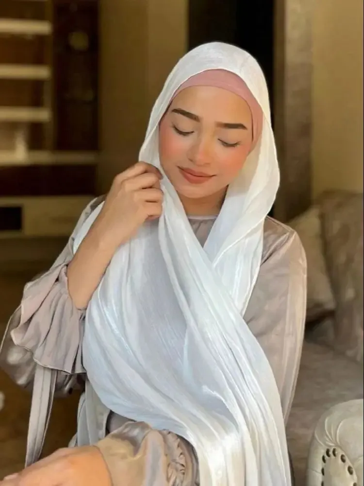 Velo Islámico De Satén Para Mujer, Estilo Hijab Y Bufanda, 50x50 Cm, Suave Y Versátil Para Cualquier Ocasión