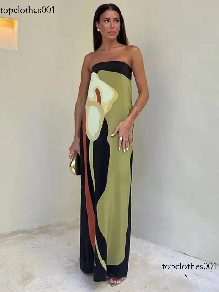 strapless backless dress pattern Long Strapless Backless Sleeveless Women's Floor-Length Polyester Dress  with Tribal Pattern for Spring from Dhgate Basic & Casual Dresses