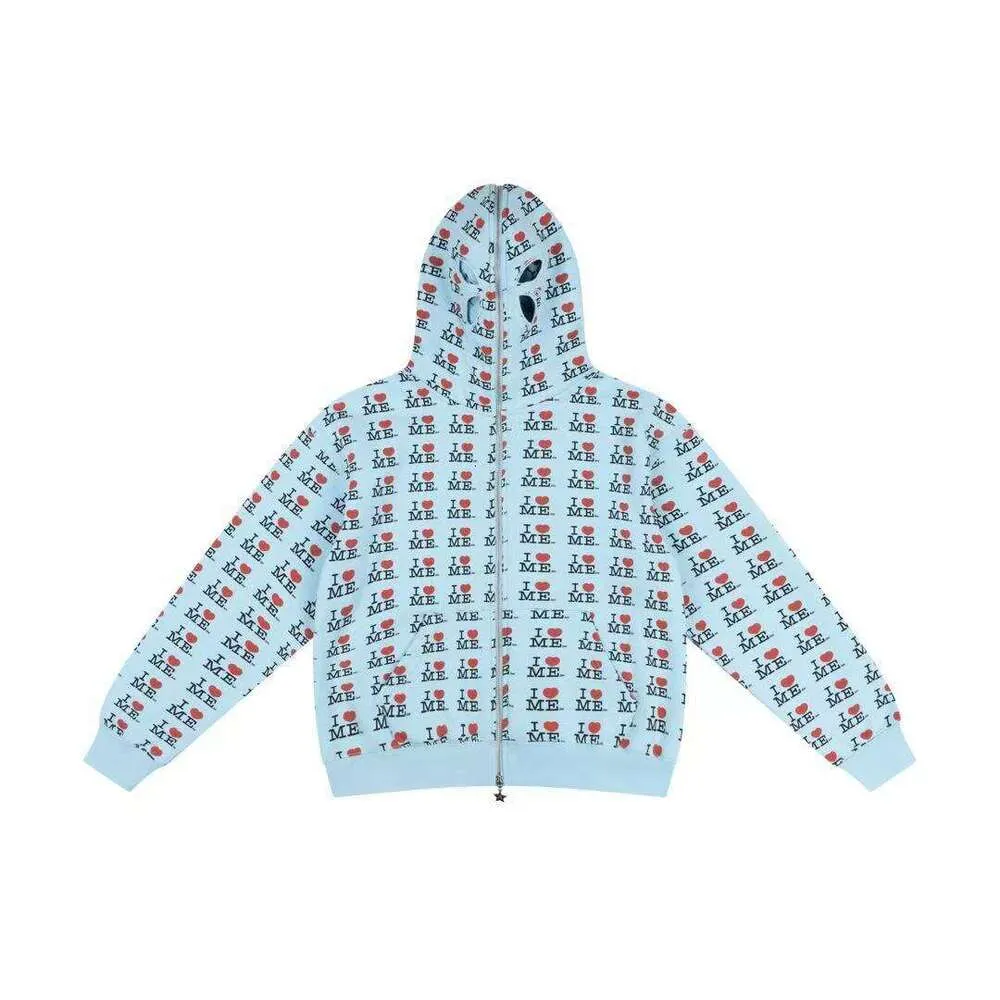 Ashley Williams I LOVE ME ジップパーカー I Love Me Full Print Embroidered Fleece Hoodie For From