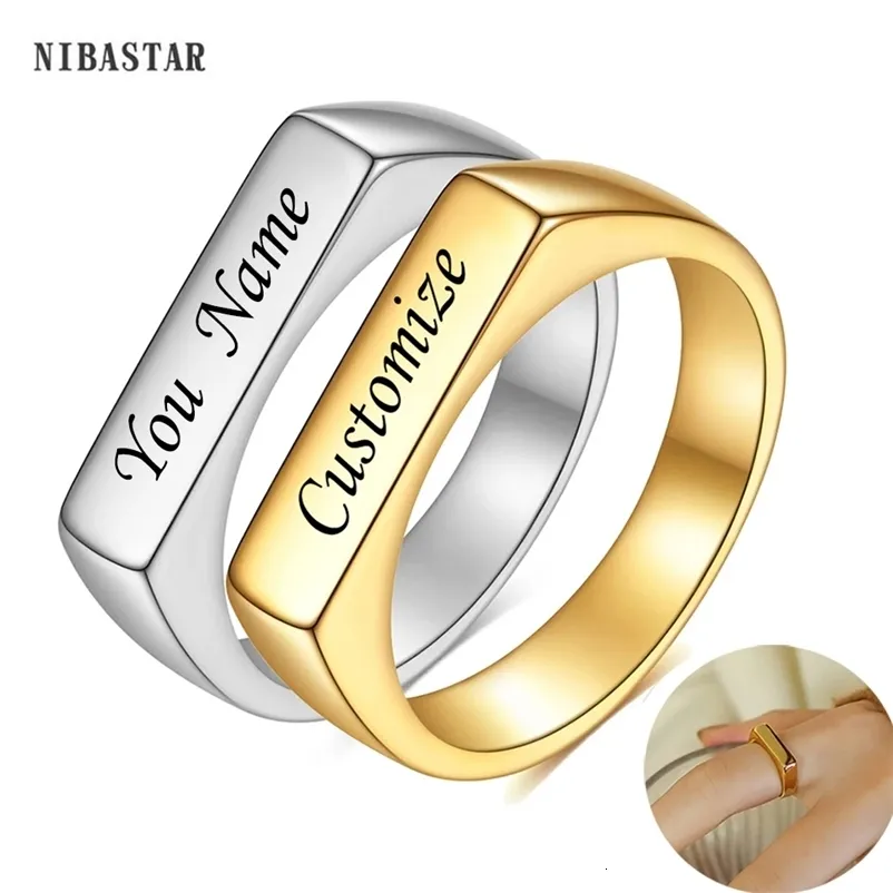 Custom Rings Engraved With Name Or Handwriting ... From Qiyue07, $7.27 ...