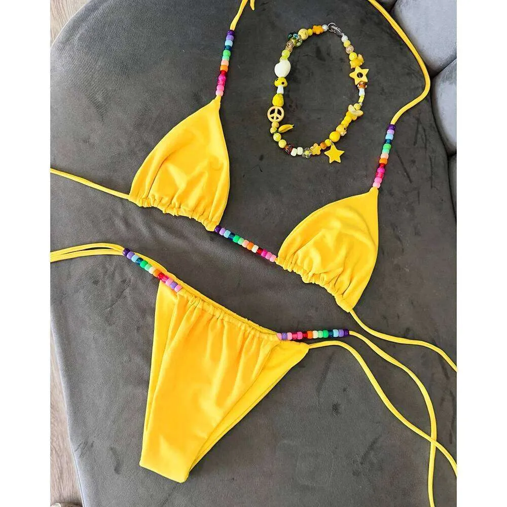 Micro Bikinis Push Up Swimwear Set For Women Solid Brazilian Biquini ...
