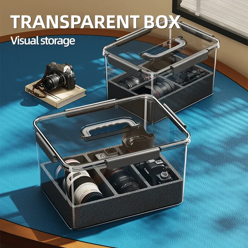 Lockale Camera Transparent Lockable Waterproof Camera Storage Box Moistureproof ...