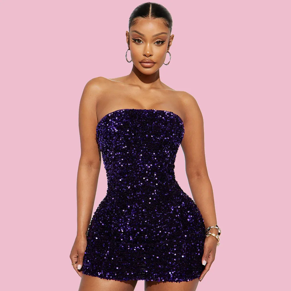 Sequined ple Sveless Strless ss