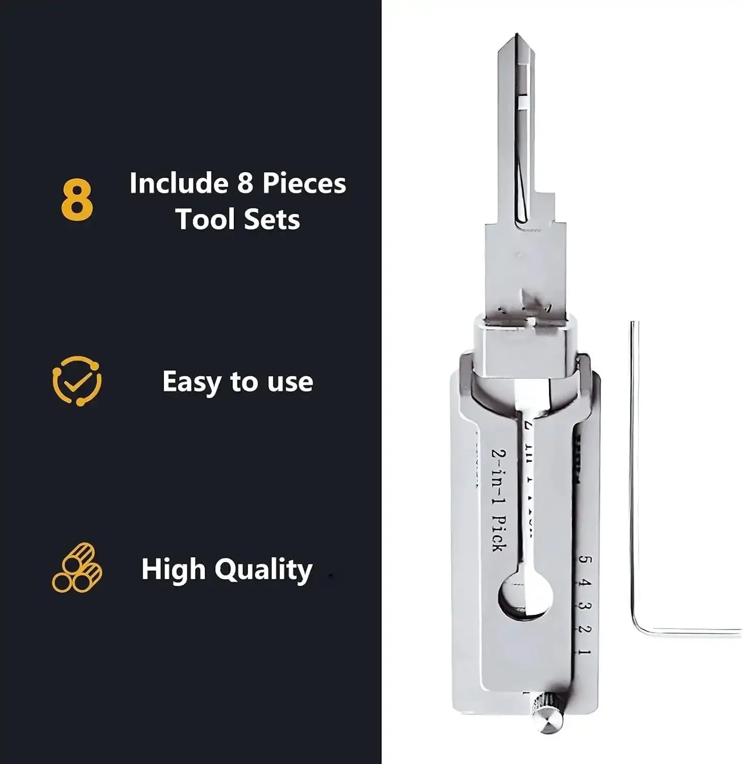 Decoder Lockpick Locksmith Tools 2 In 1 Key Car Decoder and Home Door Lockpick Kit with ...