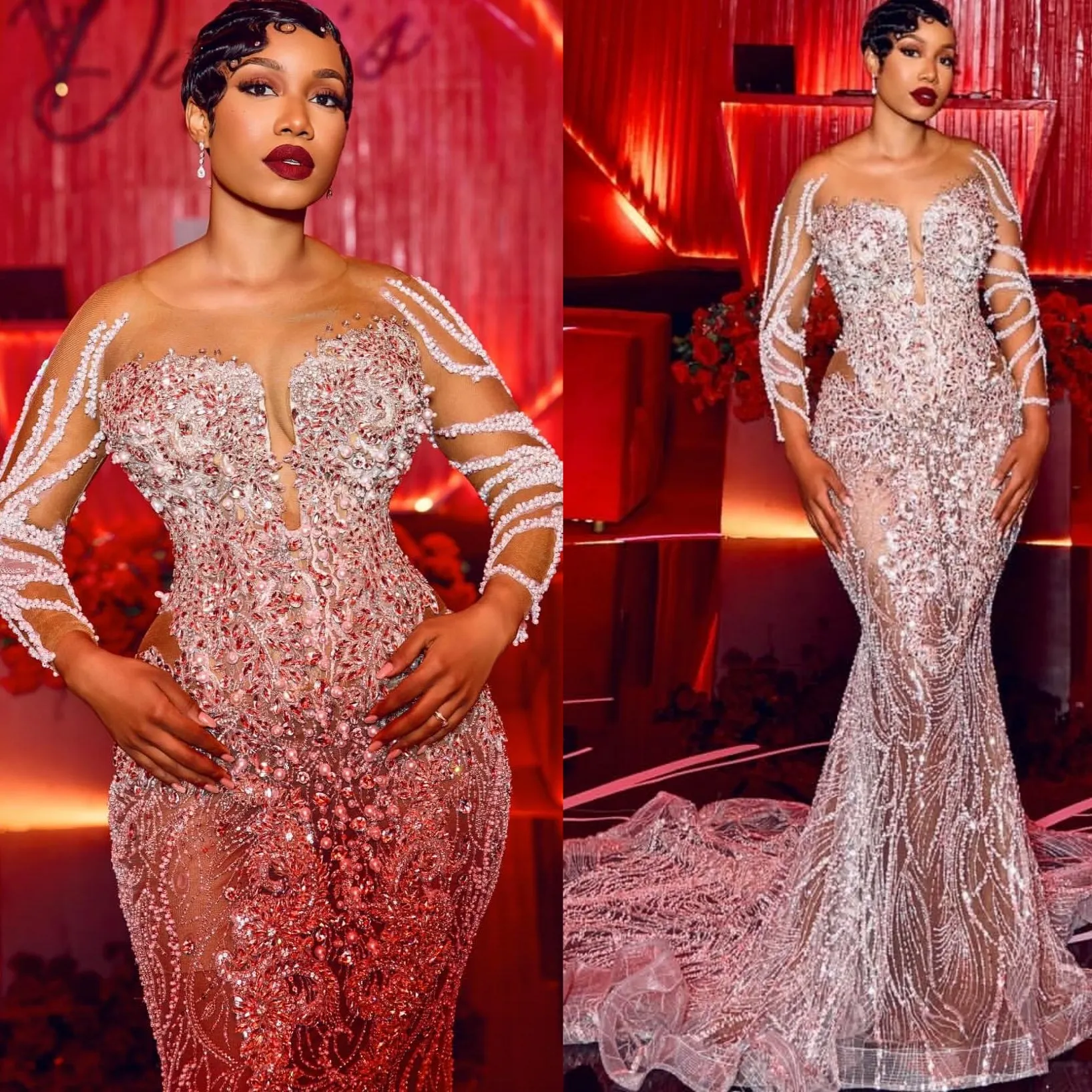 Champagne Mermaid Sparkly Mermaid Prom Dress With... From Chic_cheap,  $319.76 | DHgate.Com