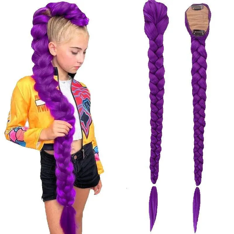 Cheveux Synthétiques Tressés Violets Rumi, Coiffure... Du 28,52 € | DHgate