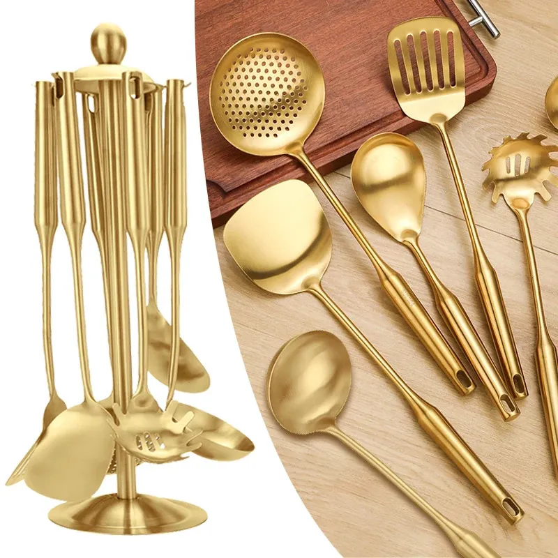 Stainless Steel Kitchenware Set   Gold Soup... 