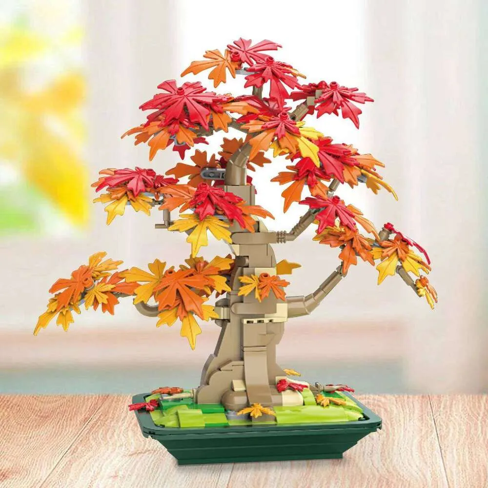 DK025 bonsai maple home building blocks tree model assembly decoration,  tree, girls' holiday toy gift W260108