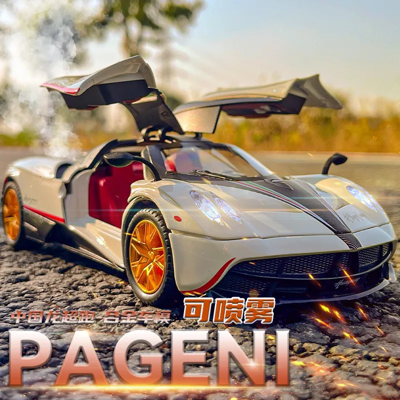 Pagani Huayra 1:24 Pressofuso – Lusso Con Luci E Suono, Auto Giocattolo Per Bambini, Oro