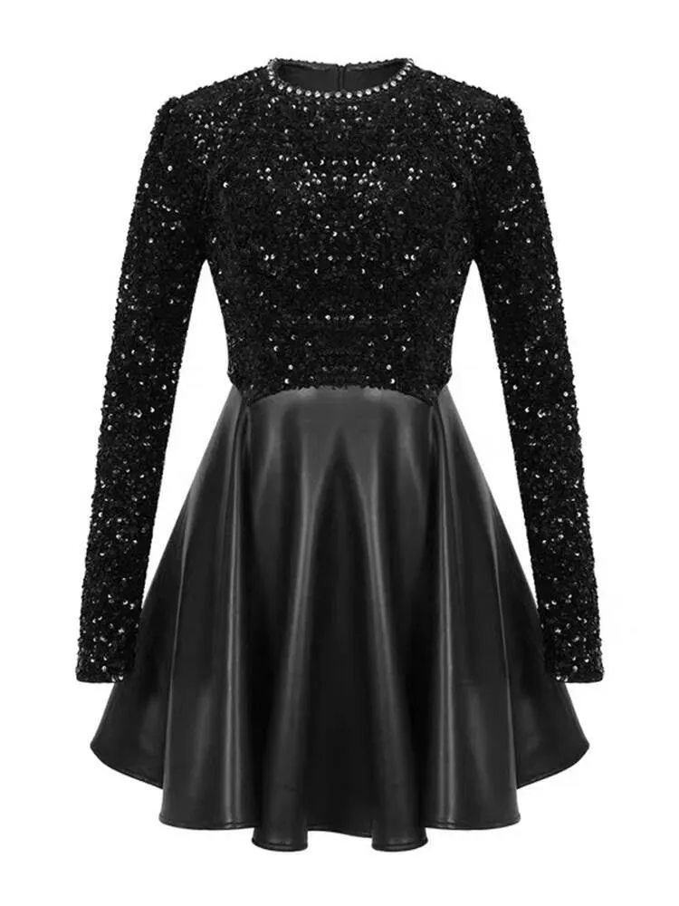 Women Black Sequin Polyester A-Line Mini Dress with Cowl Neck and Petal Sleeves for Evening from Dhgate Basic & Casual Dresses - price 60.39 Women Black Sequin Polyester A-Line Mini Dress with Cowl Neck and Petal Sleeves for Evening from Dhgate Basic & Casual Dresses - price 60.39