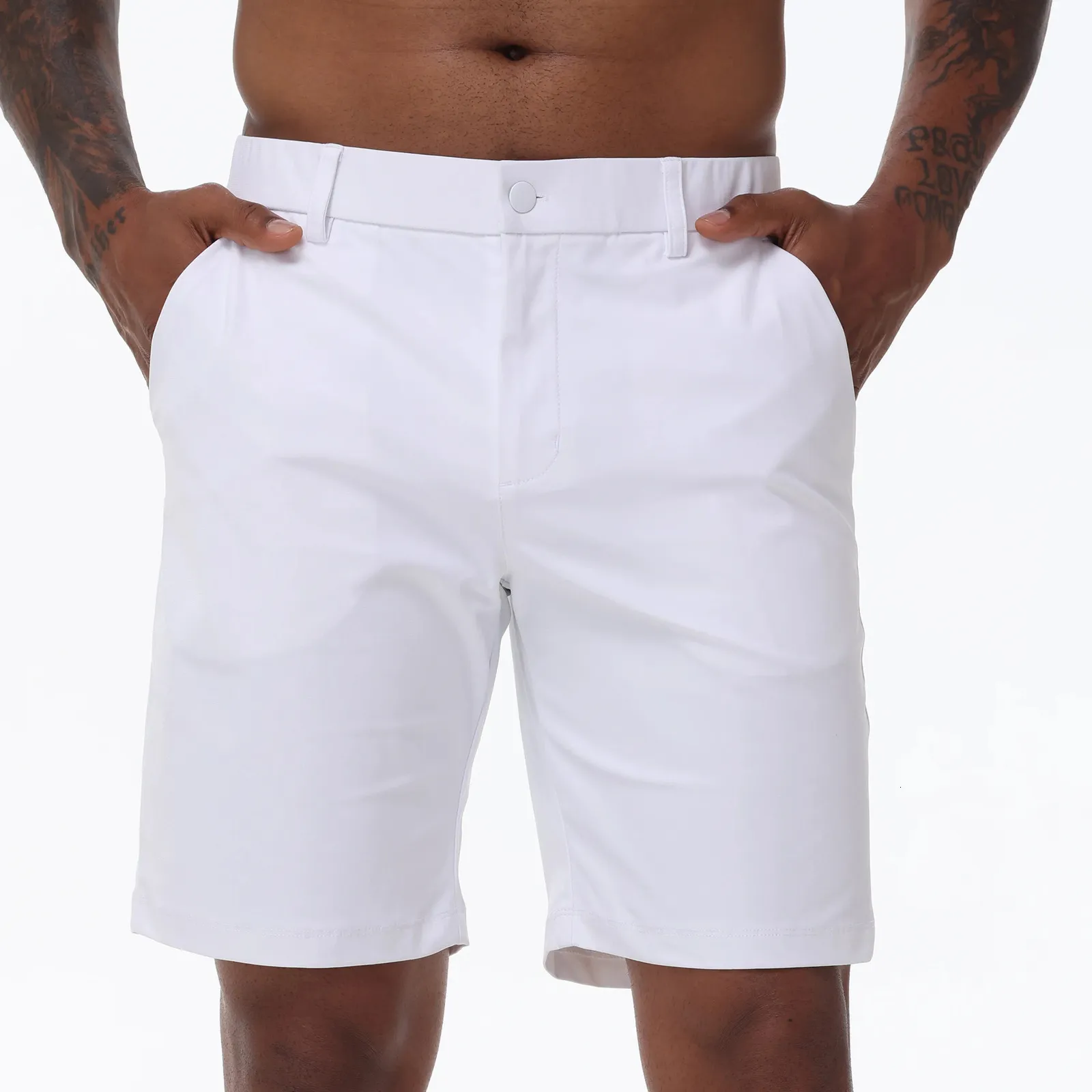 Pantaloncini Chino Uomo Slim Fit In Cotone Elasticizzato | Estivi, Con Tasche, 7 Colori (Nero, Blu...)