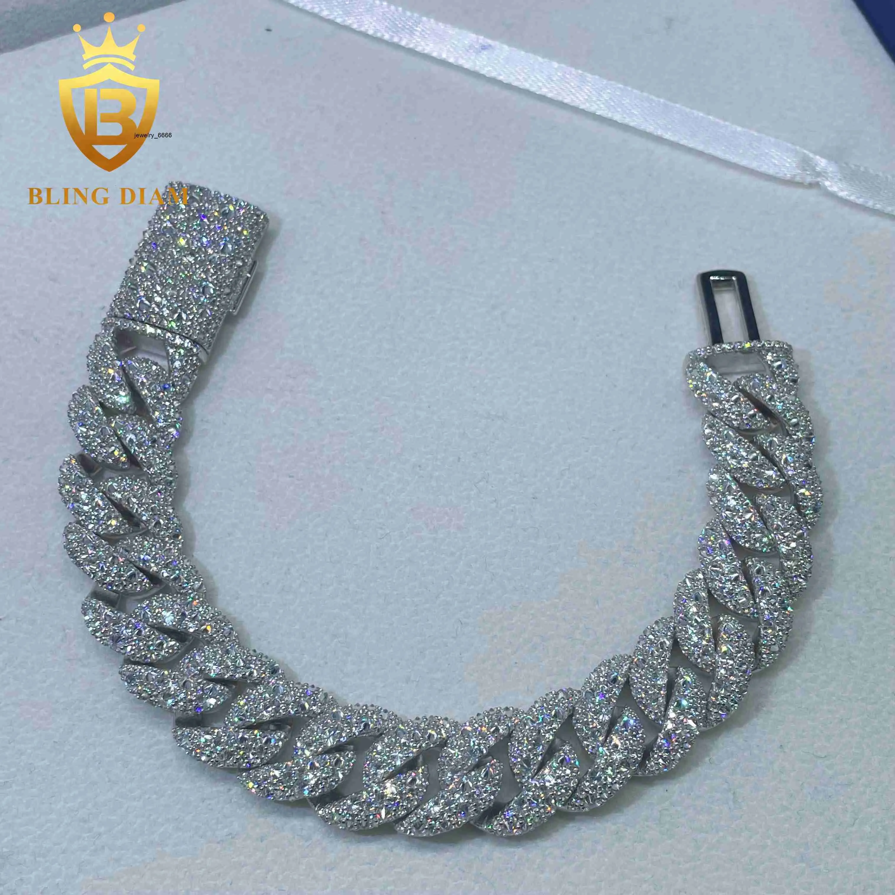 Bracciale miami cuban link da uomo con diamanti moissanite_voghion.com