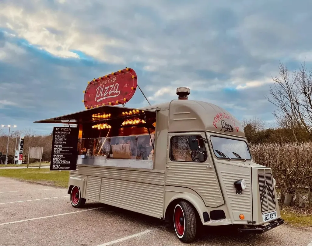 Pizza Food Truck With Wood Fire Oven Fully Equipped Mobile Trailer ...