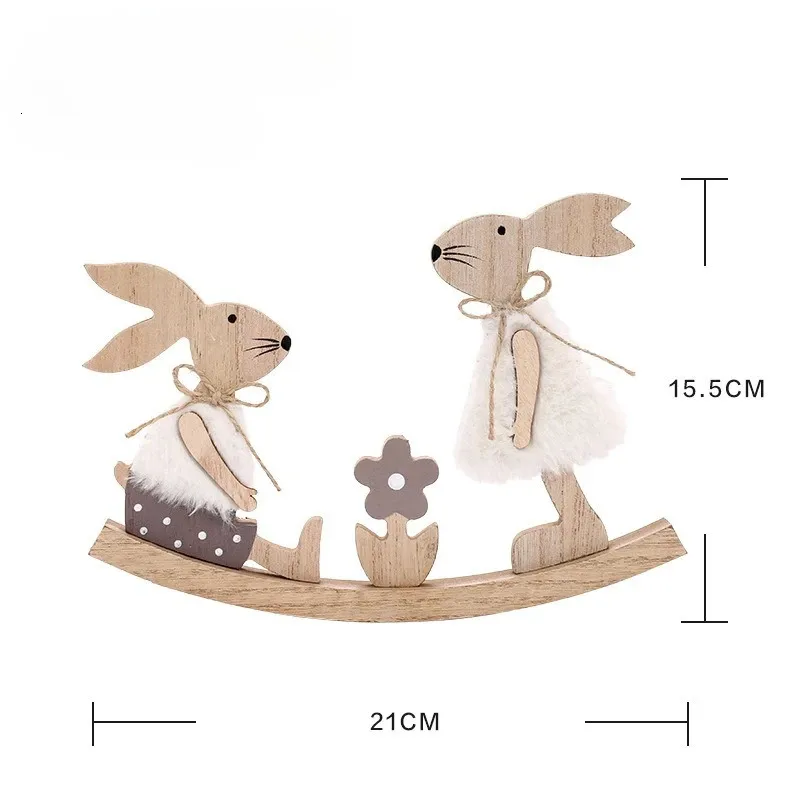 Kit De Manualidades De Madera De Pascua – 62 Piezas Para Decorar Conejitos Y Gallinas Con Pompones Y Ojos Móviles, Ideal Para Niños Y Regalos Creativos