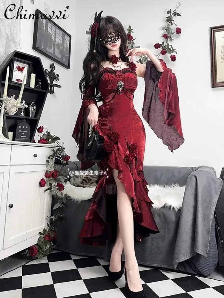 Red Fishtail Midi Dress Women Autumn Lolita Style Sleeveless Mid-Calf Empire Waist Polyester from Dhgate Basic & Casual Dresses - price 78.2 Red Fishtail Midi Dress Women Autumn Lolita Style Sleeveless Mid-Calf Empire Waist Polyester from Dhgate Basic & Casual Dresses - price 78.2