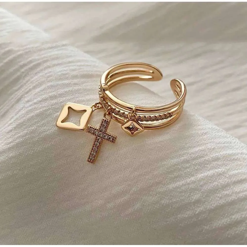 Stainless Steel Gold Plated Sun Ring With Natural Stone Detail_voghion.com