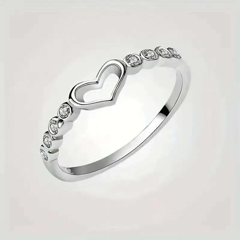 Anelli cuore chic donna con zirconia gioielli moda quotidiani_voghion.com
