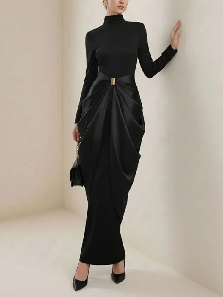 black long strapless dress Lady Tie - Marcie Gown - Stretch Satin Fitted La Femme 32629 - Jester Red Size:S/10 - (UK 10/US 6/EU 38) very fitted at natural