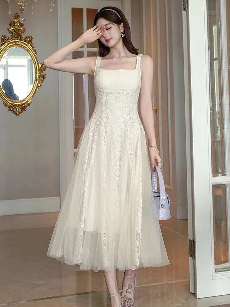 calf length maxi dress Pariaura Backless With Back Strap Design, Side Slit Calf-Length Fitted Long Dress