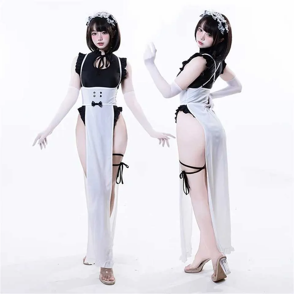 sexy mini lingerie Fetish Lingerie Maid Set Sexy Open Bra Mini Dress Classic Apron • Sexy  Waitress Cosplay Costume main image 0