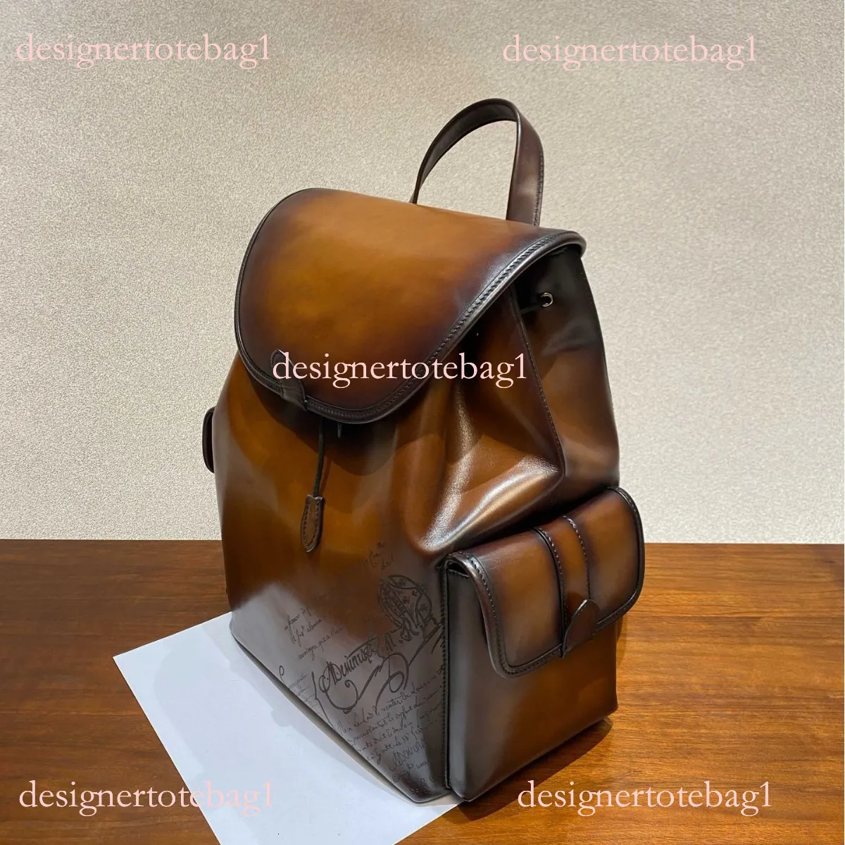 Italian Leather Backpack - Handmade Full Grain Cowhide Casual Daypack High quality full grain cowhide leather backpack for sale main image 3