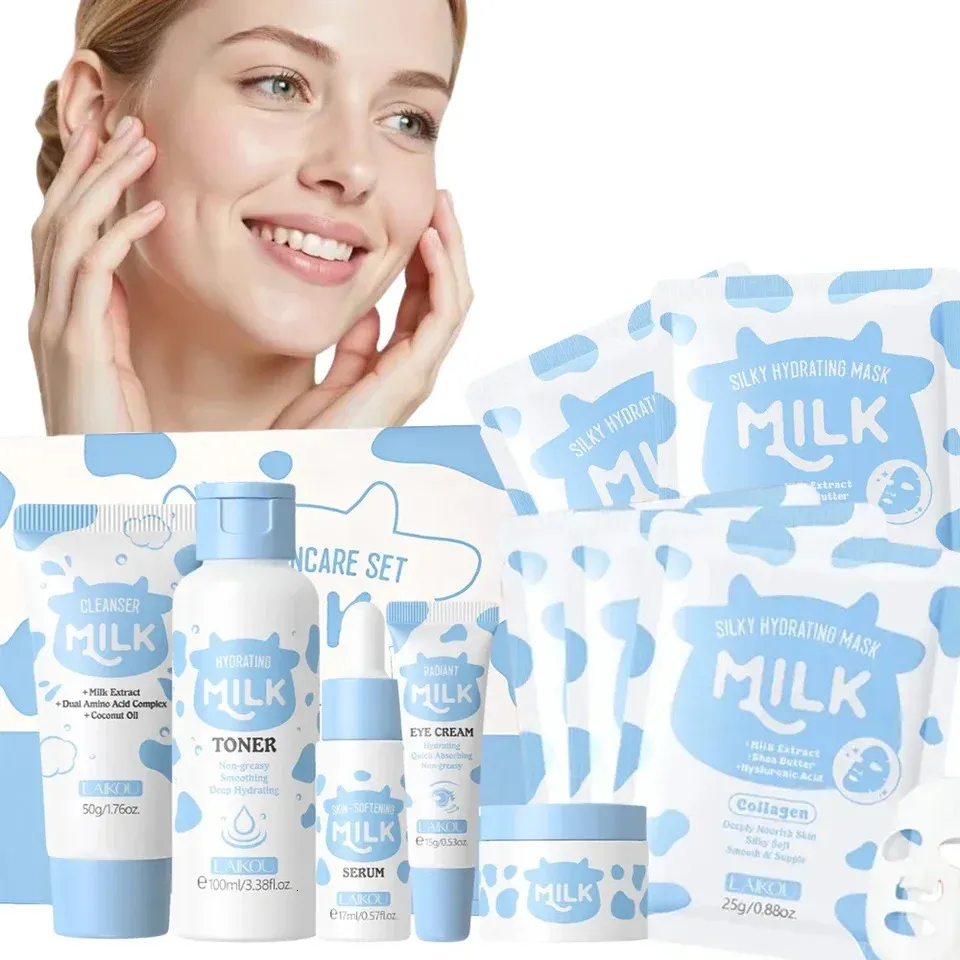 Milk Cilt Bakım Seti Yüz Temizleyici, Toner, Yi TL1,443.32 | DHgate