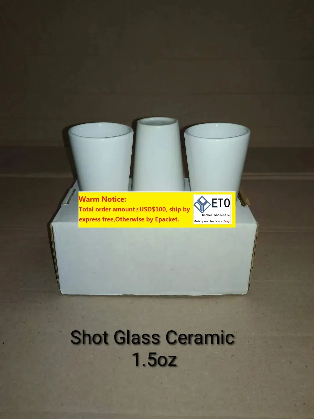 5oz Ceramic Shot Glass White Wine Glass Cup Heat Transfer Whiskey