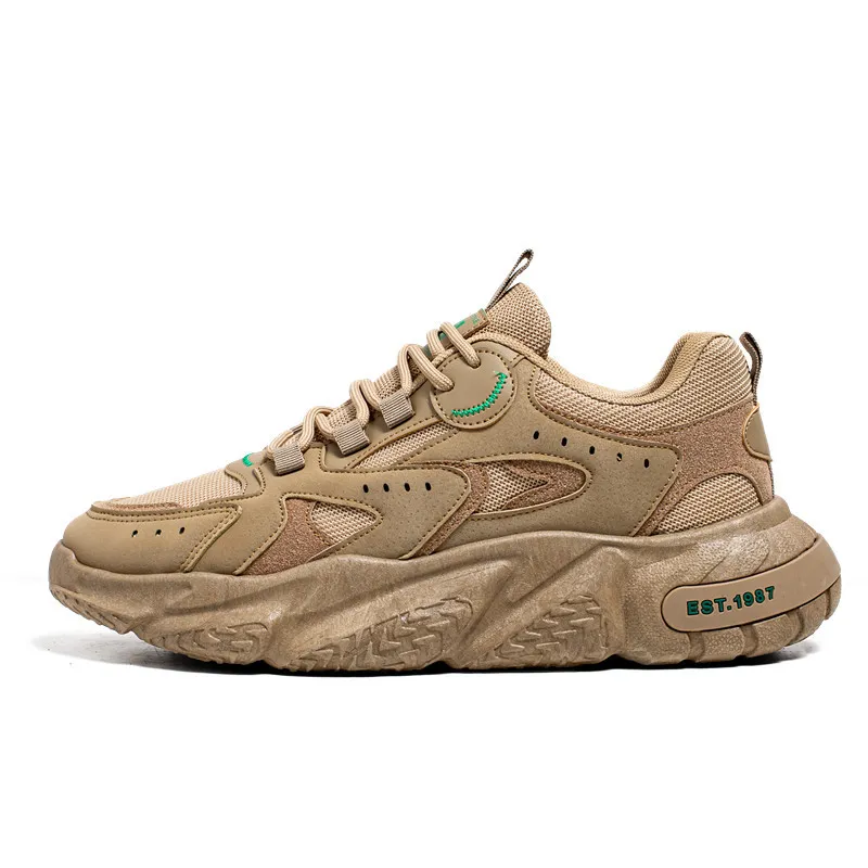 Nieuwe herenschoenen lente 2026 trendy veelzijdige mesh casual hardloopsneakers maat 39-44 gratis verzending zwart grijs kaki_voghion.com
