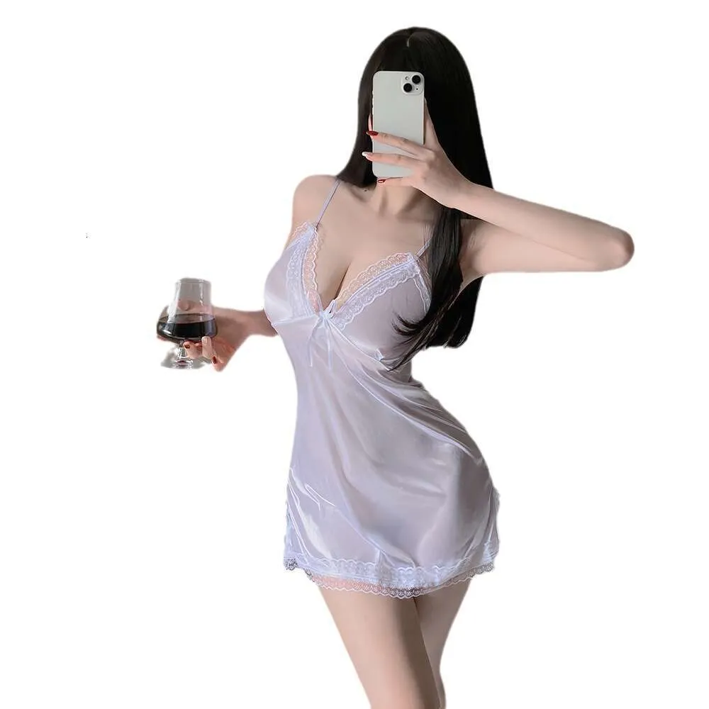 Set Lingerie Trasparente Nero Donna Con Reggiseno Perizoma Calze E Sospensione