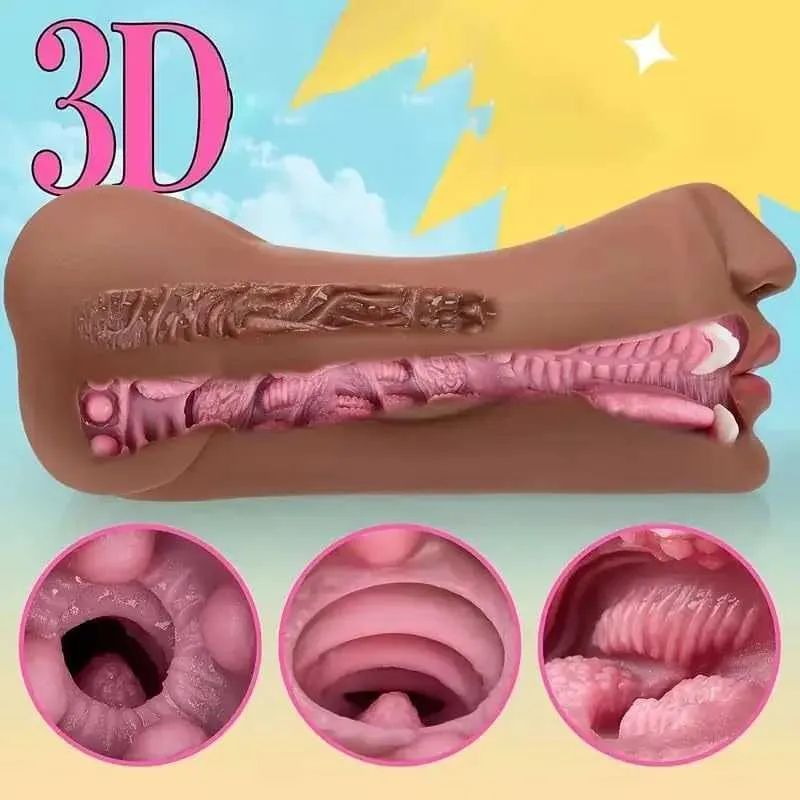 ky lubricating jelly how to use Male Masturbator Double-Ended Mouth & Vagina main image 0