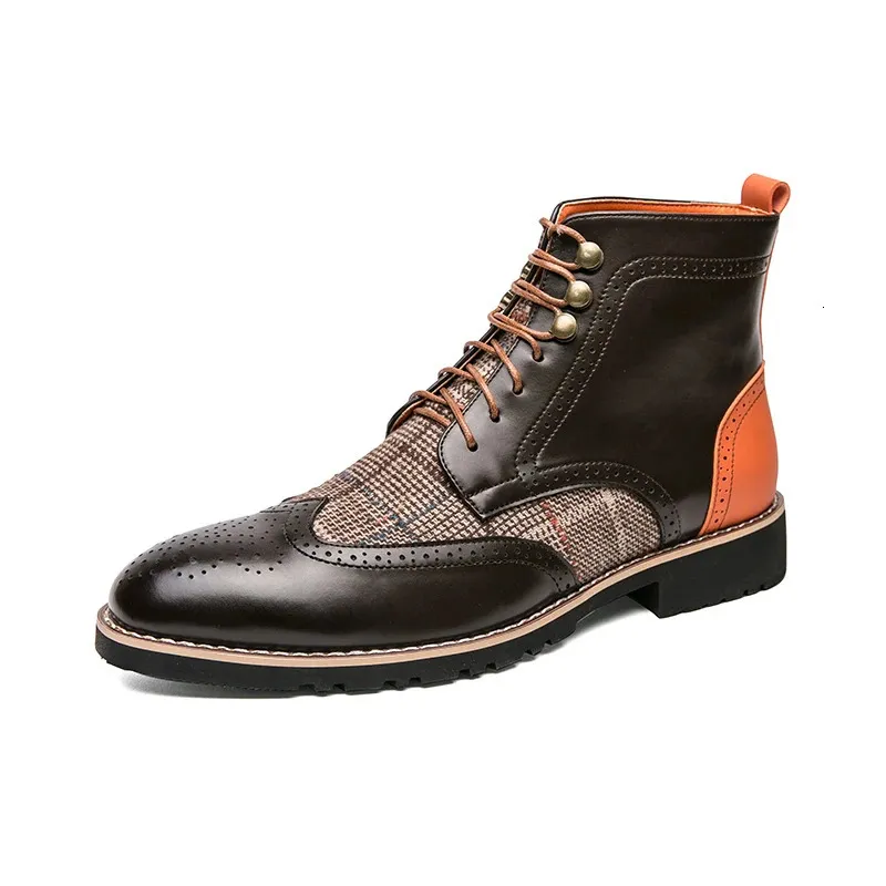 Mens High Top Leather Brogue Boots Pointed Toe Ankle Dress Shoes for Men Above Ankle from Dhgate Height Increasing Shoes - price 79.45 Mens High Top Leather Brogue Boots Pointed Toe Ankle Dress Shoes for Men Above Ankle from Dhgate Height Increasing Shoes - price 79.45