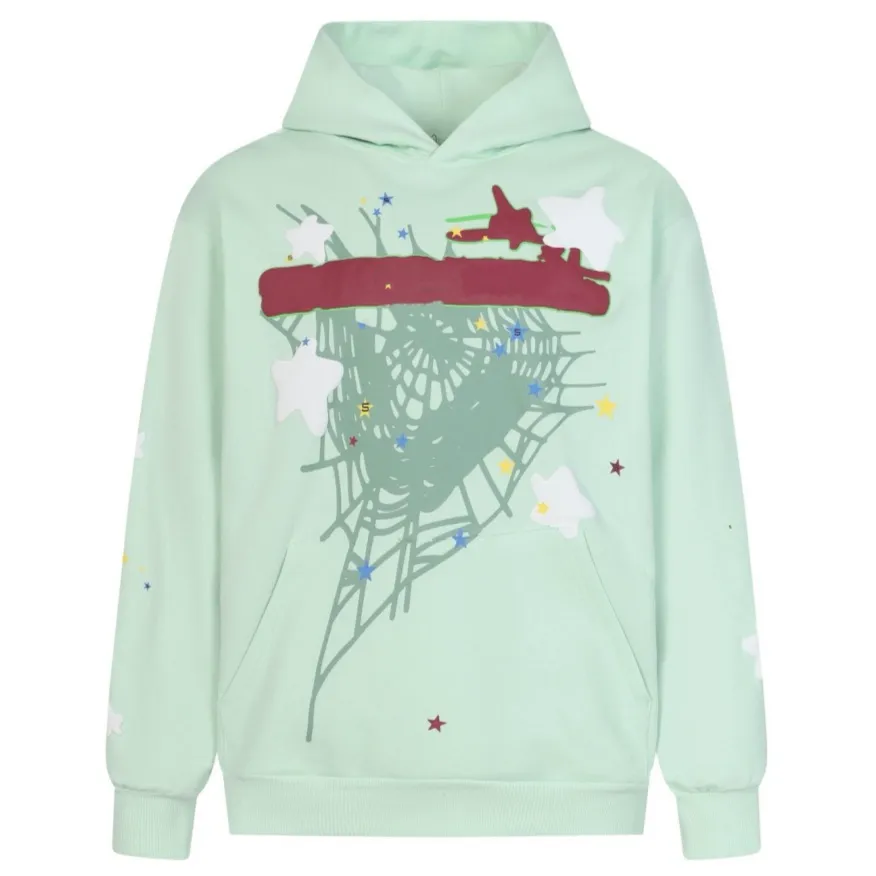 SP5derHoodies スパイダー パーカー デザイナー コットン プルオーバー