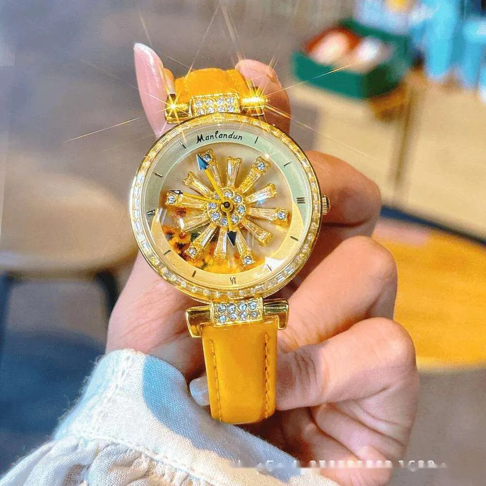 Sunburst Rhinestone Dial Watch | Yellow Patent... From 32,29  display picture 3