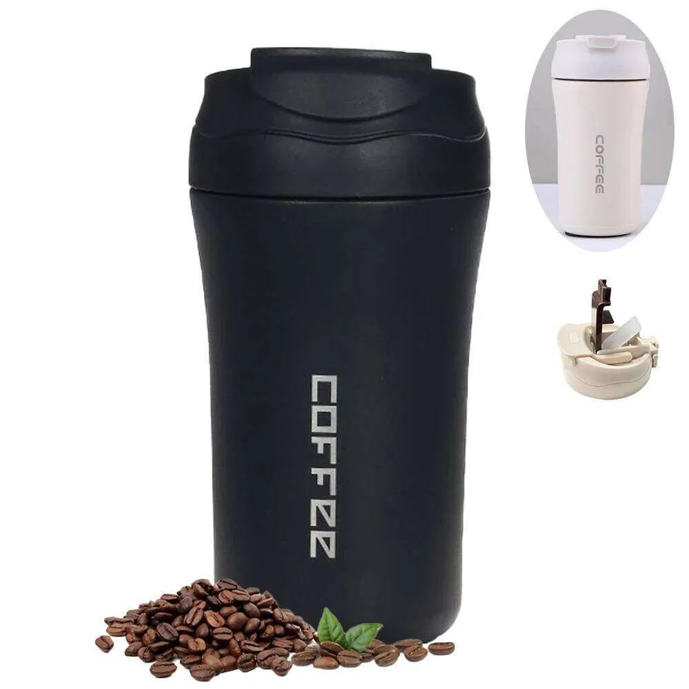 14Oz Insulated Aluminum Coffee Spill Proof Travel Mug with Straw for ...