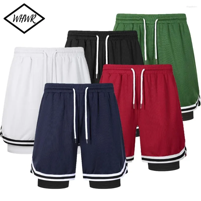 Men's Basketball Shorts Summer Sports Elastic Waist Drawstring Fitness ...