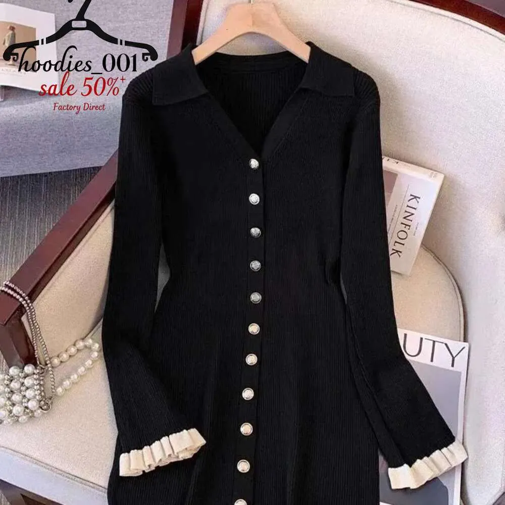long sleeve knit swing dress Bethany Merino Wool Ribbed Swing Dress