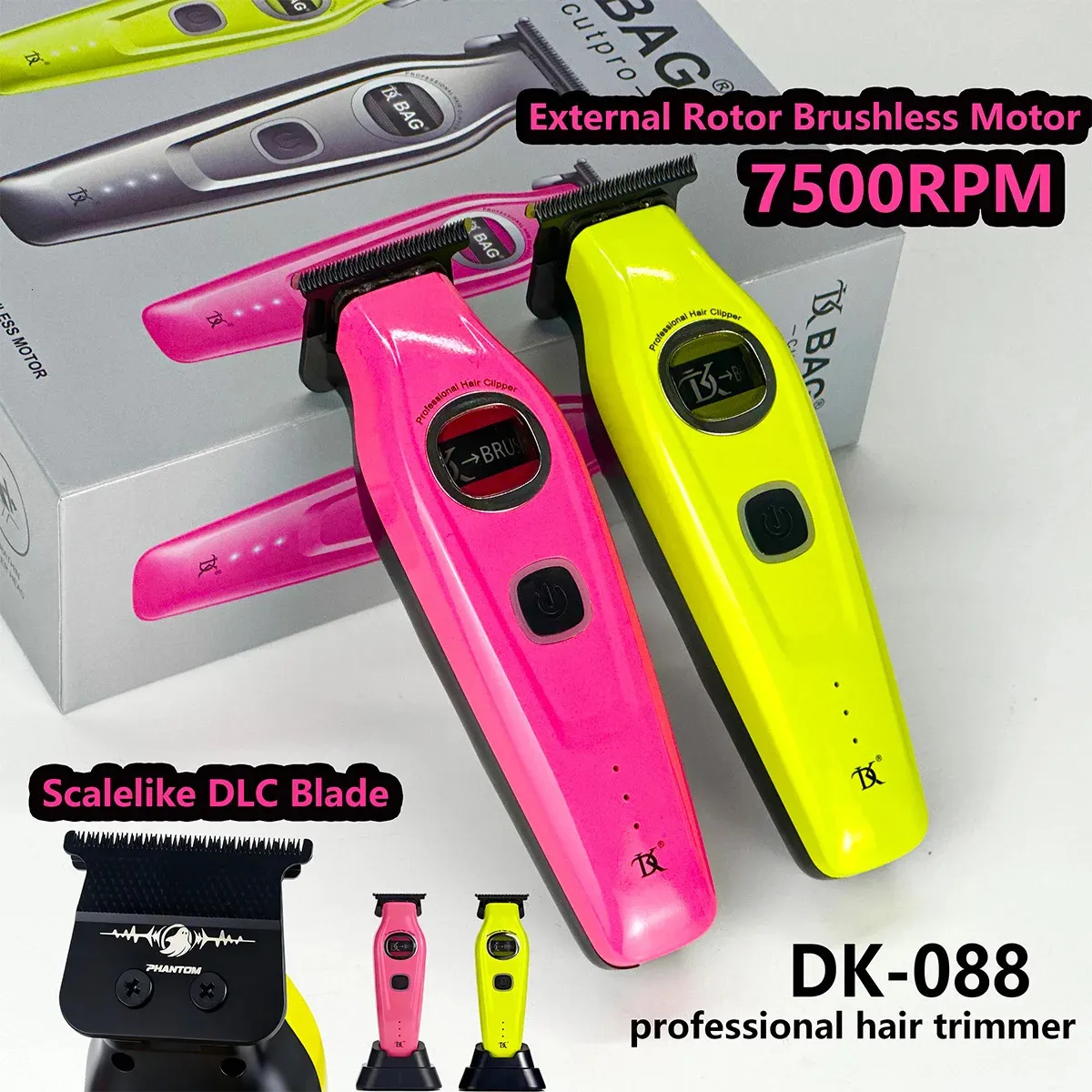 Tri Rotor Razor Professional Men's Women's Razor With Trimmer DK 088, 7500RPM External ...