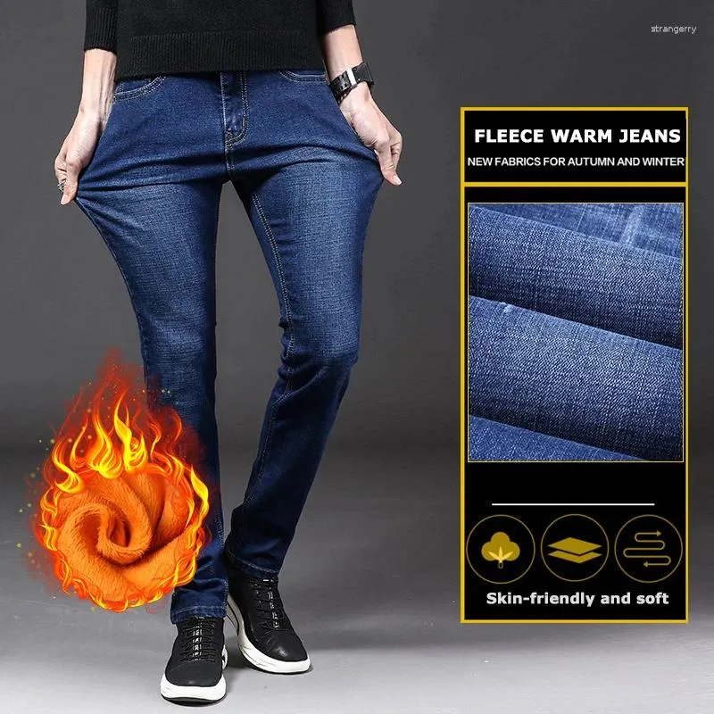 Pantalon Jeans Skinny Homme, Doublure Polaire Thermique - Pour L'hiver, Neuf Avec étiquette
