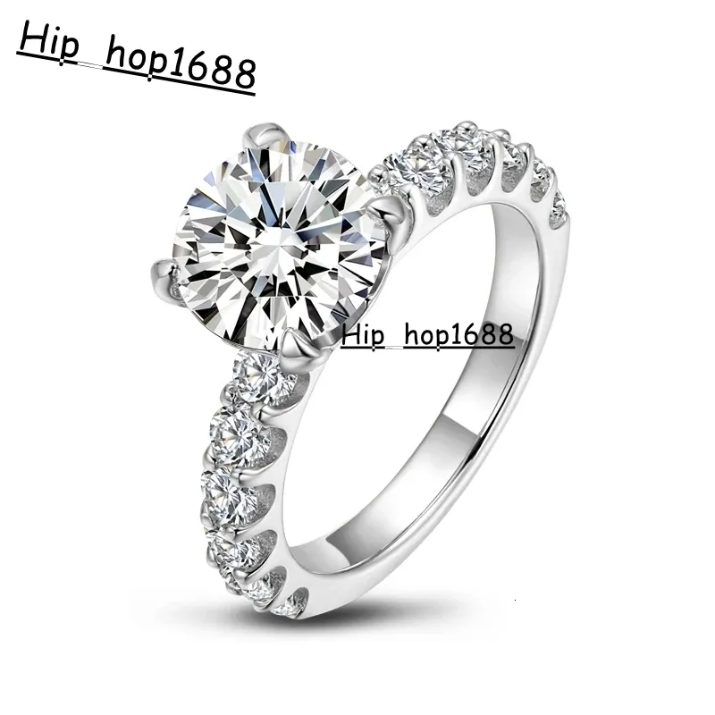 Anello di fidanzamento/matrimonio in oro massiccio 14 carati con moissanite da 2 carati, gioiello pregiato._voghion.com