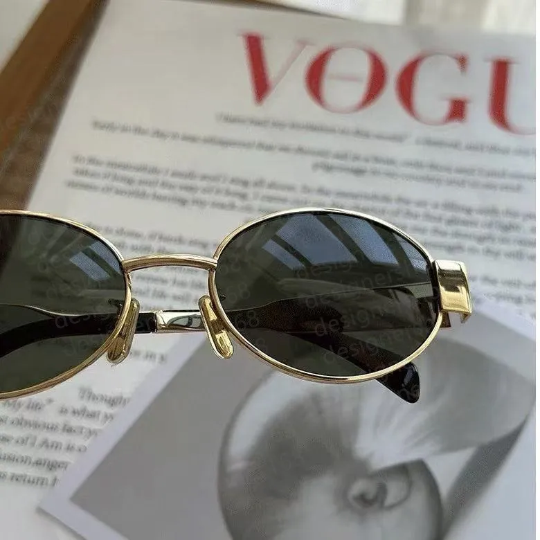 Designer sunglasses men and women oval frame 2.13 in wide  display picture 2