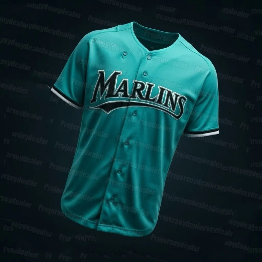 Throwback Majestic Marlins Jersey Vintage Florida Marlins Majestic