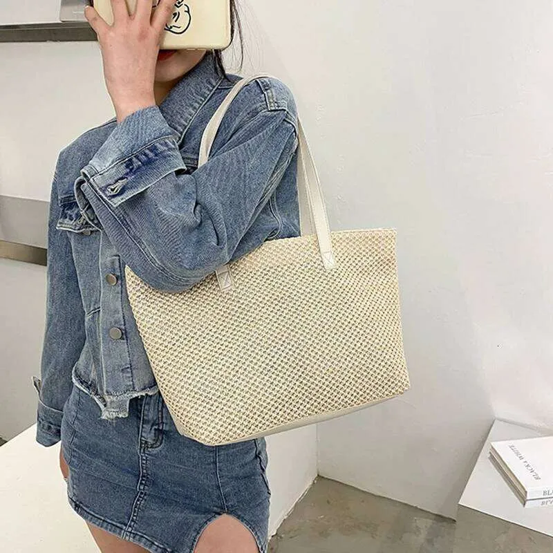 Casual Straw Extra Large Capacity Shopper Tote For Women Wicker Woven ...