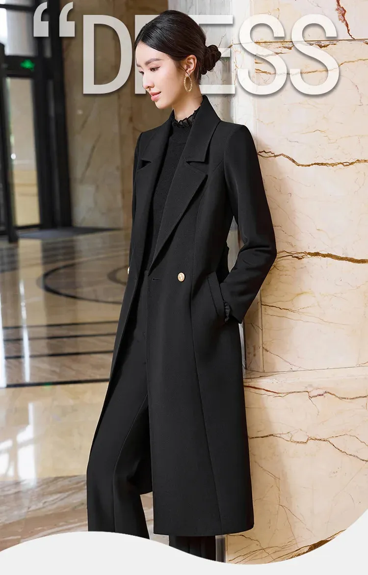 Ainangua Tipperary Trench Coat For Women – Double Breasted Long