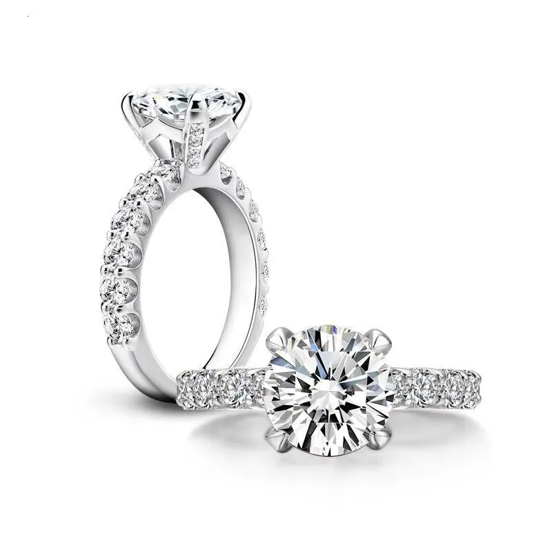 Anello di fidanzamento/matrimonio in oro massiccio 14 carati con moissanite da 2 carati, gioiello pregiato._voghion.com