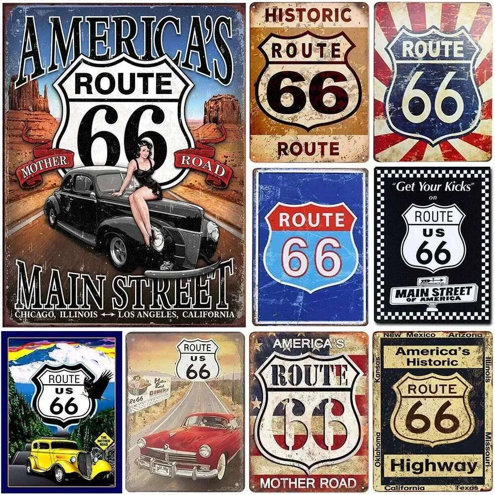 Aazon.co: Tin Sign Garage G. Huber Route 66 Classic Car Gas Stations Vintage